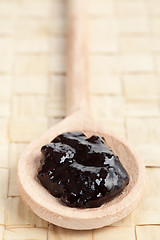 Image showing fruity jam on spoon