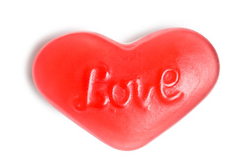 Image showing red heart confectionery