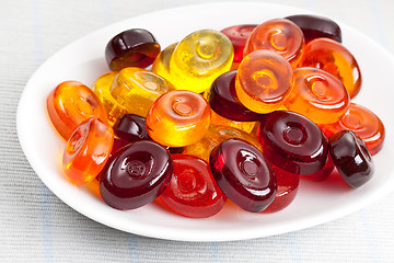 Image showing colorful candy on plate