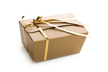 Image showing gold wrapped gift