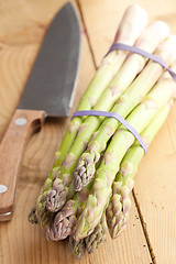 Image showing fresh green asparagus