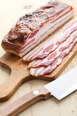 Image showing slices smoked bacon