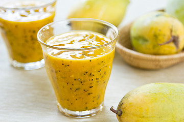 Image showing Mango with Passion fruit smoothie