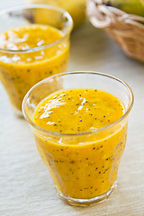 Image showing Mango with Passion fruit smoothie