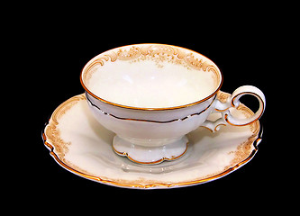 Image showing Expensive Porcelain Teaset Tea Cup and Saucer