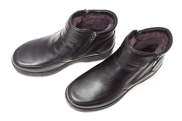 Image showing Two black insulated boots