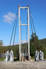 Image showing Rope bridge for pedestrians