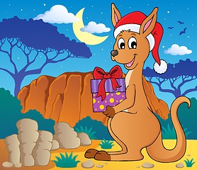 Image showing Christmas kangaroo theme image 2