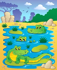 Image showing Image with crocodile theme 2