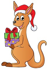 Image showing Christmas kangaroo theme image 1