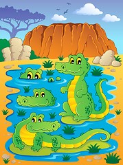 Image showing Image with crocodile theme 4