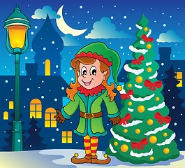 Image showing Christmas elf theme 6