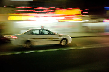 Image showing taxi in motion