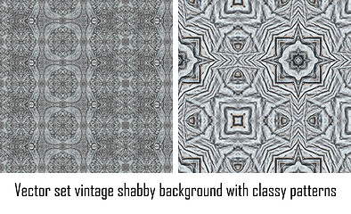 Image showing Vector set vintage background classical patterns