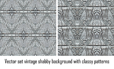 Image showing Vector set vintage background classical patterns