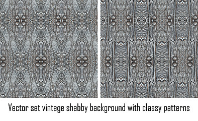 Image showing Vector set vintage background classical patterns