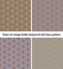 Image showing Vector set vintage background classical patterns