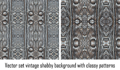 Image showing Vector set vintage background classical patterns