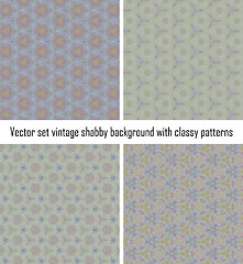 Image showing Vector set vintage background classical patterns