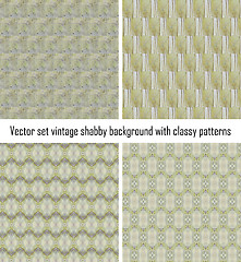 Image showing Vector set vintage background classical patterns