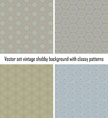 Image showing Vector set vintage background classical patterns