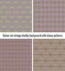 Image showing Vector set vintage background classical patterns