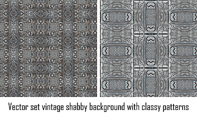 Image showing Vector set vintage background classical patterns