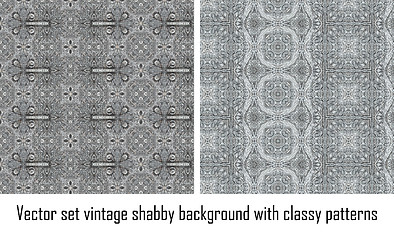 Image showing Vector set vintage background classical patterns