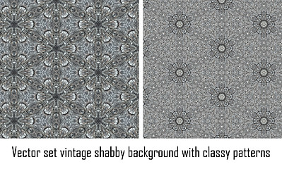 Image showing Vector set vintage background classical patterns