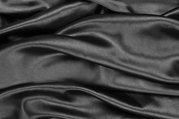 Image showing Black satin background