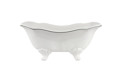 Image showing Luxury vintage bathtub isolated on white