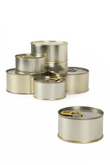 Image showing Tin cans isolated on white