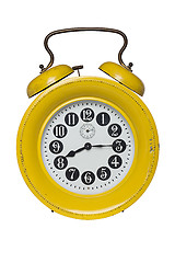 Image showing Old alarm clock isolated on white