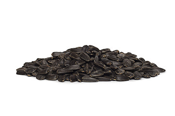 Image showing a pile of sunflower seeds isolated