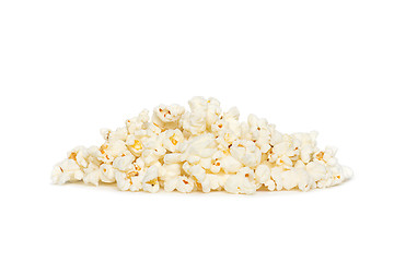 Image showing Popcorn pile isolated on white