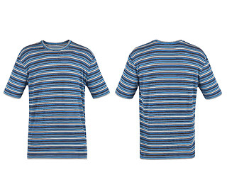Image showing blue striped t-shirt