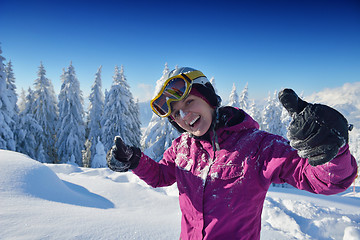 Image showing winter  fun and ski