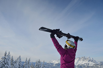 Image showing winter  fun and ski