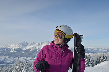 Image showing winter  fun and ski