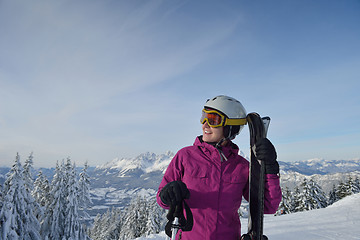 Image showing winter  fun and ski