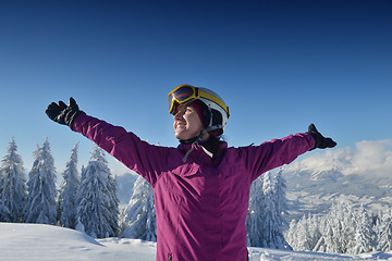 Image showing winter  fun and ski