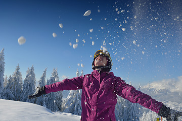 Image showing winter  fun and ski