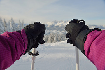 Image showing winter  fun and ski