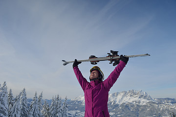 Image showing winter  fun and ski