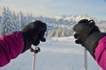 Image showing winter  fun and ski