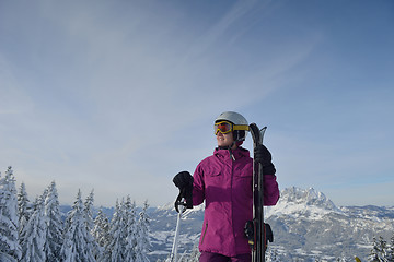 Image showing winter  fun and ski