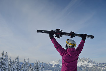 Image showing winter  fun and ski