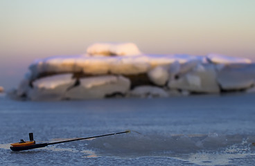 Image showing ice fishing rod