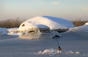 Image showing ice fishing rod