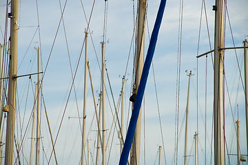 Image showing Sailboat masts